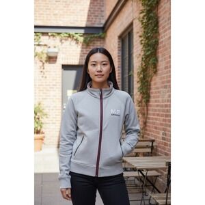 Vintage MARITHE FRANCOIS GIRBAUD Gray Logo Sleeve Cincher Cotton Jacket Size L‎